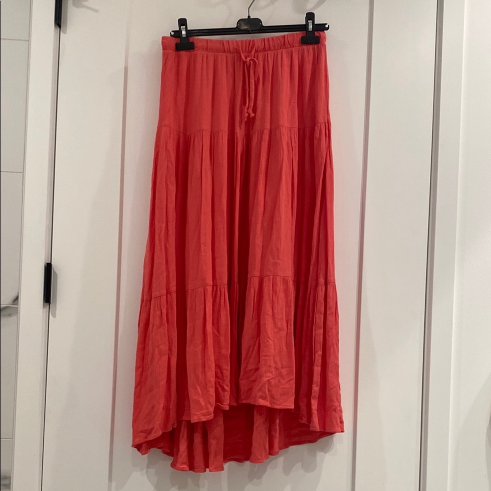 Z Supply Coral A-Line Maxi Skirt High-Low NWOT